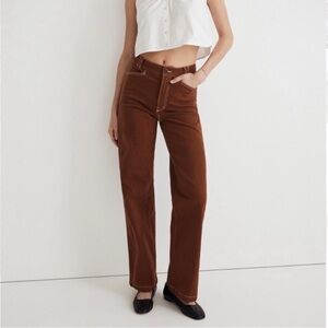 Madewell Women's Emmett Wide Leg Pant Cliff Brown